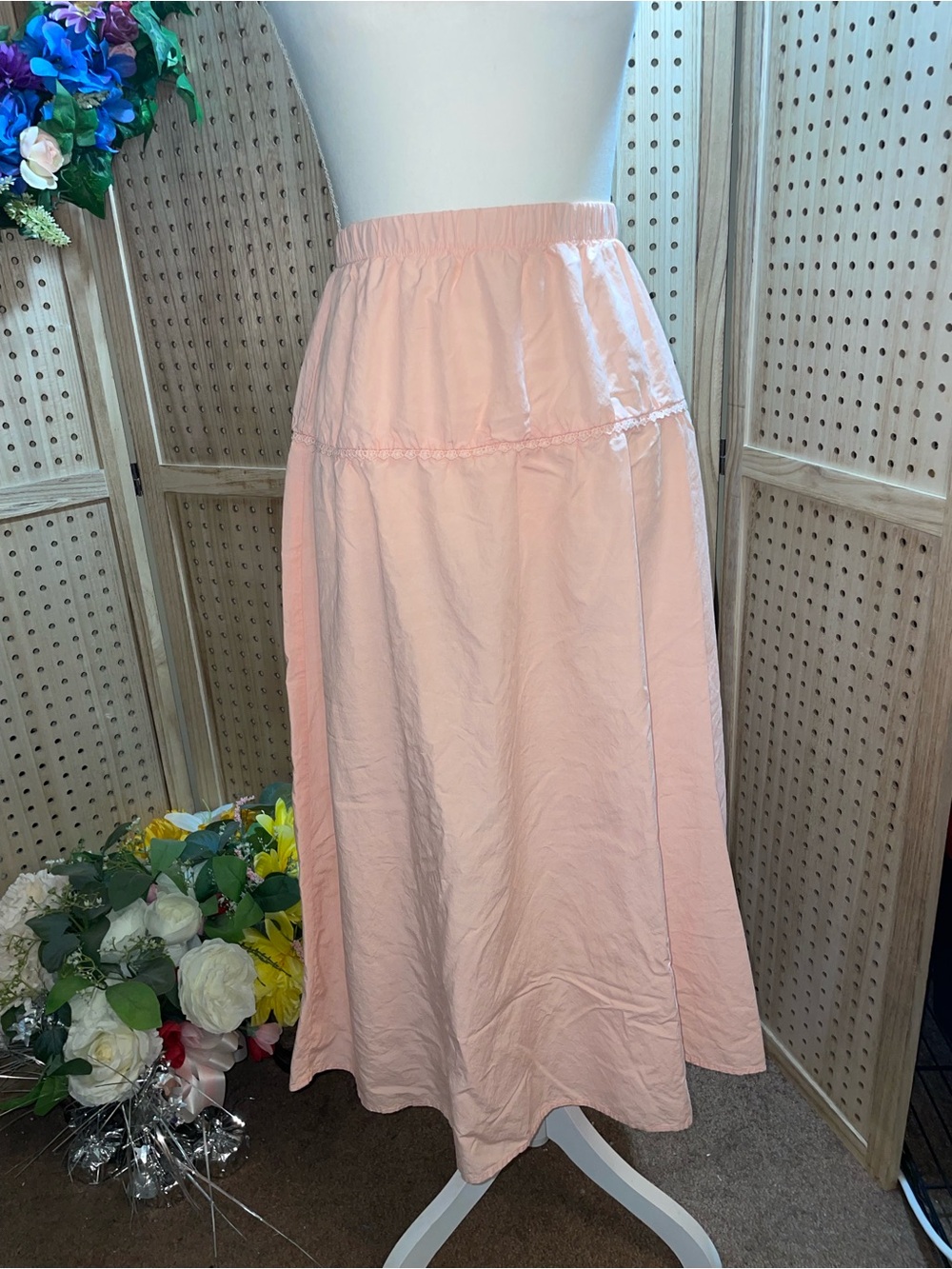 Celebrity Pink Peach Elastic-Waist Maxi Skirt